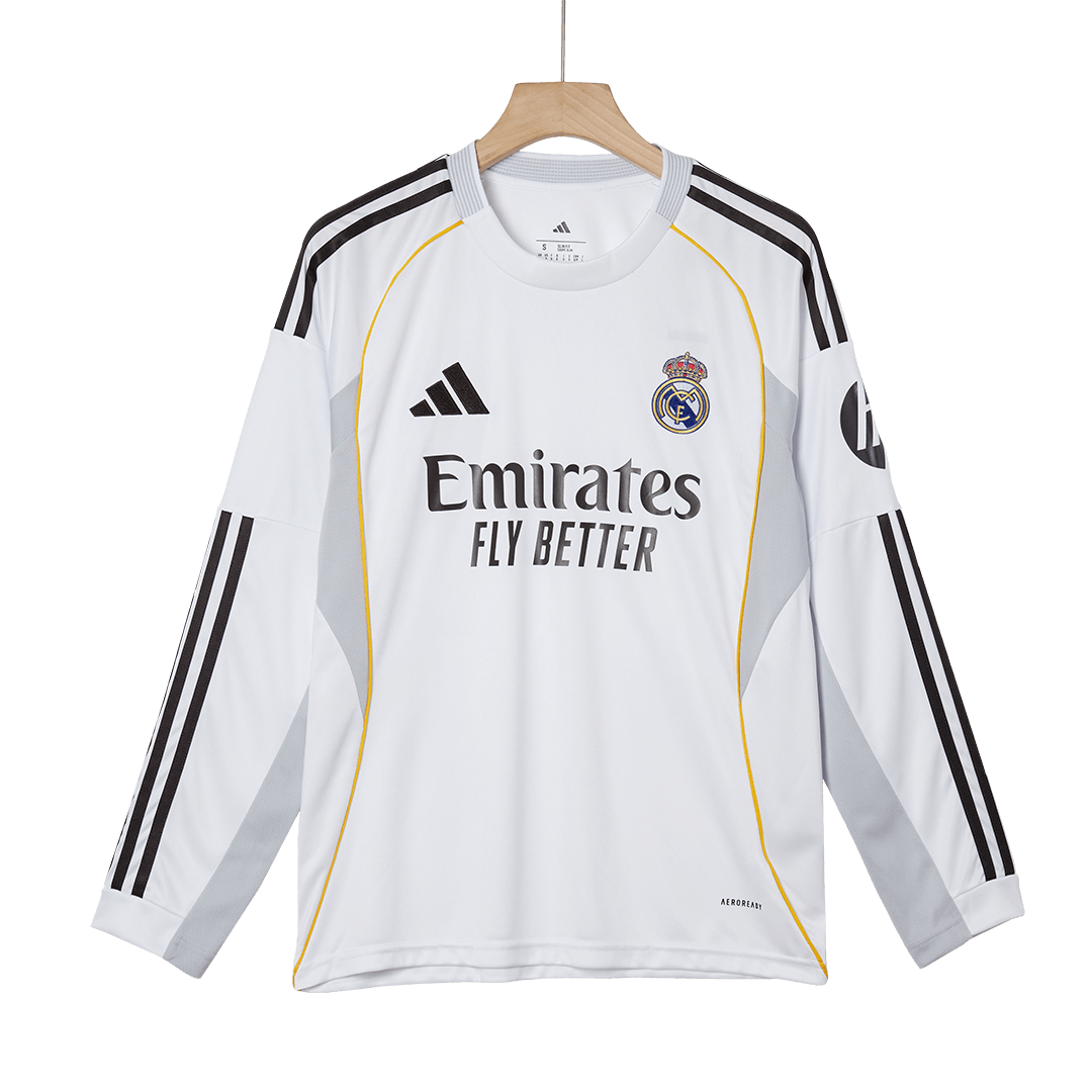 Real Madrid Home Long Sleeve Jersey 2025/26