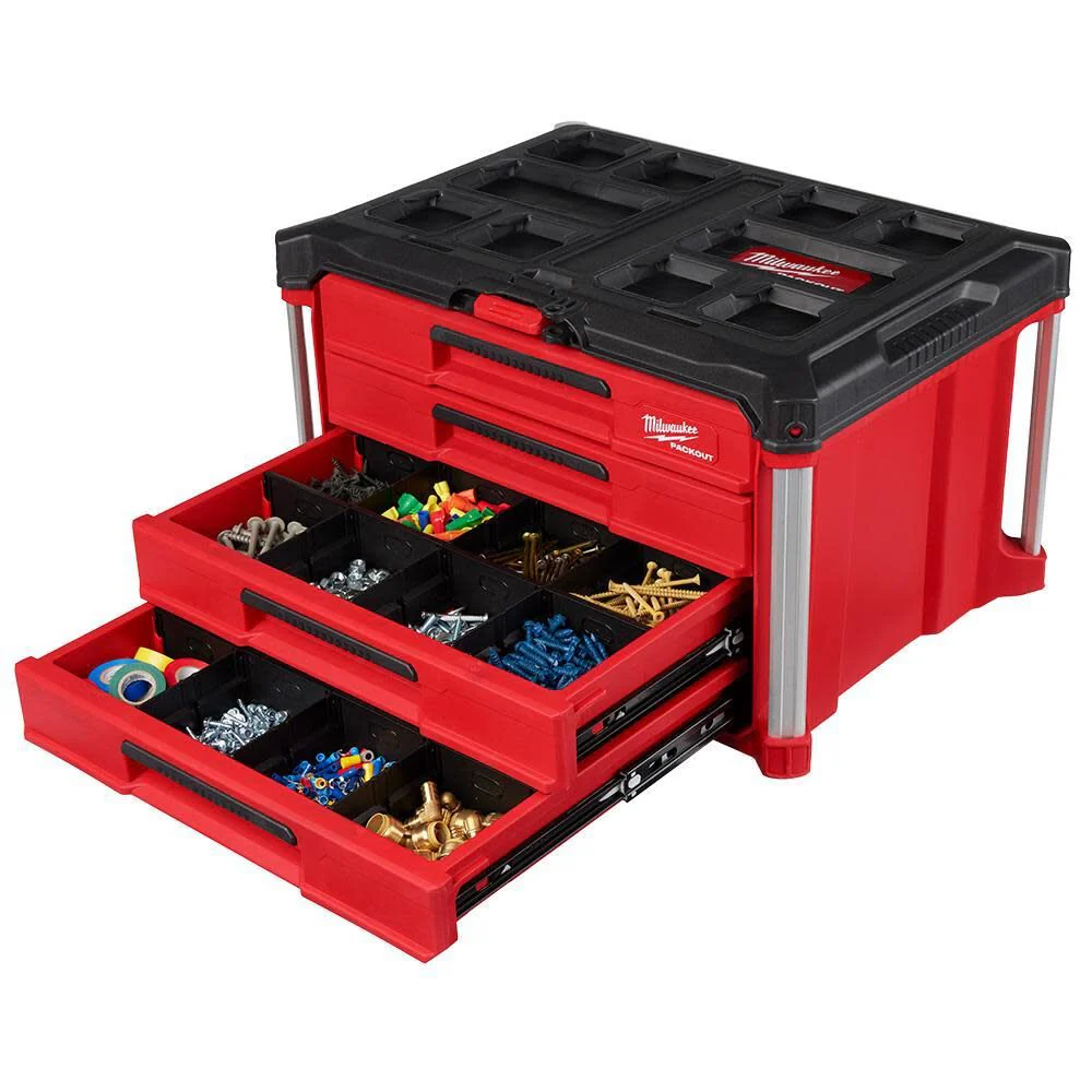 2026 Milwaukee 48-22-8444 PACKOUT 4-Drawer Tool Box