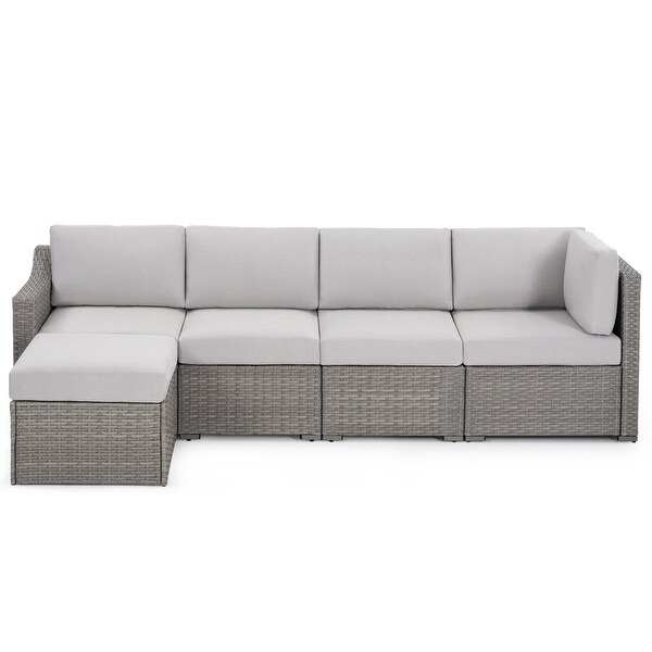 5 Piece Patio Sectional Conversation Set