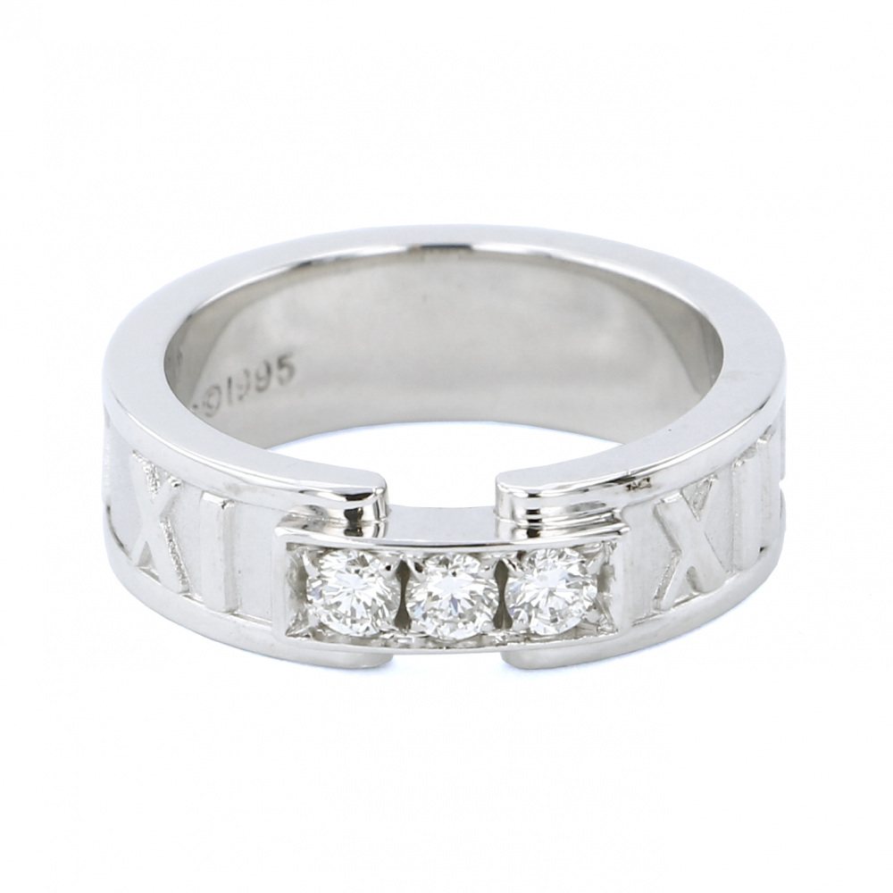 Tiffany & Co. Atlas Diamond Ring 18K White Gold