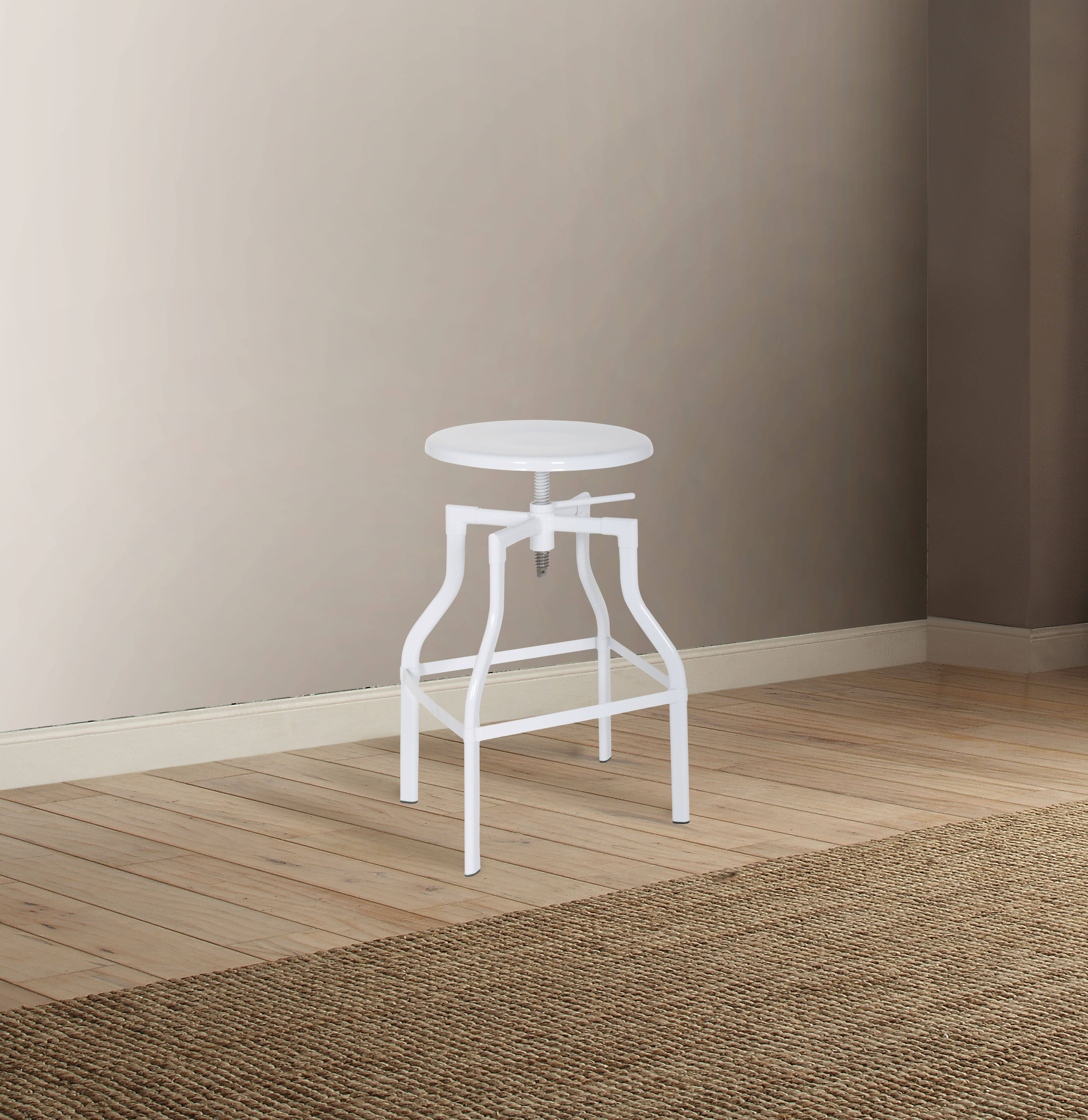 Acme Furniture Xena Swivel Adjustable Stool - White