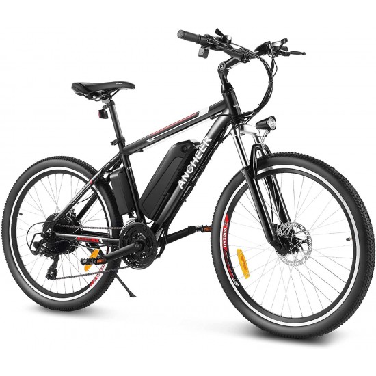 Electric Bike 250W/500W Ebike 26” Electric Bicycle, 20MPH Adults Electric Mountain Bike with Removable 8/12.5ah Battery, Professional 21 Speed Gears