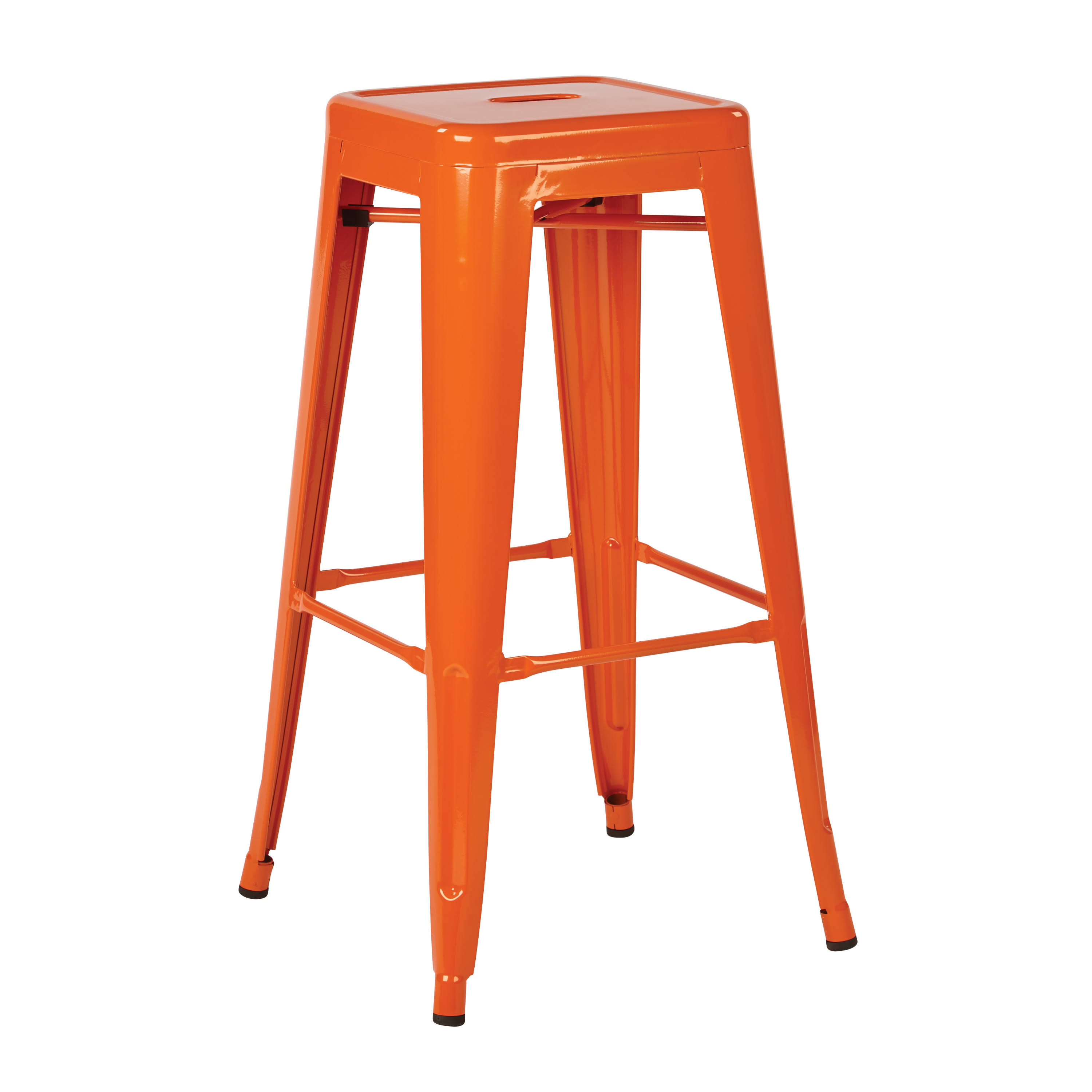 Osp Designs 30x22 Steel Backless Barstool - 4-Pack - Black