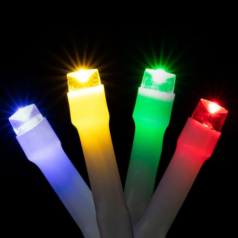 Northlight LED Wide Angle Christmas Lights - Multicolor - 10' White Wire - 20ct