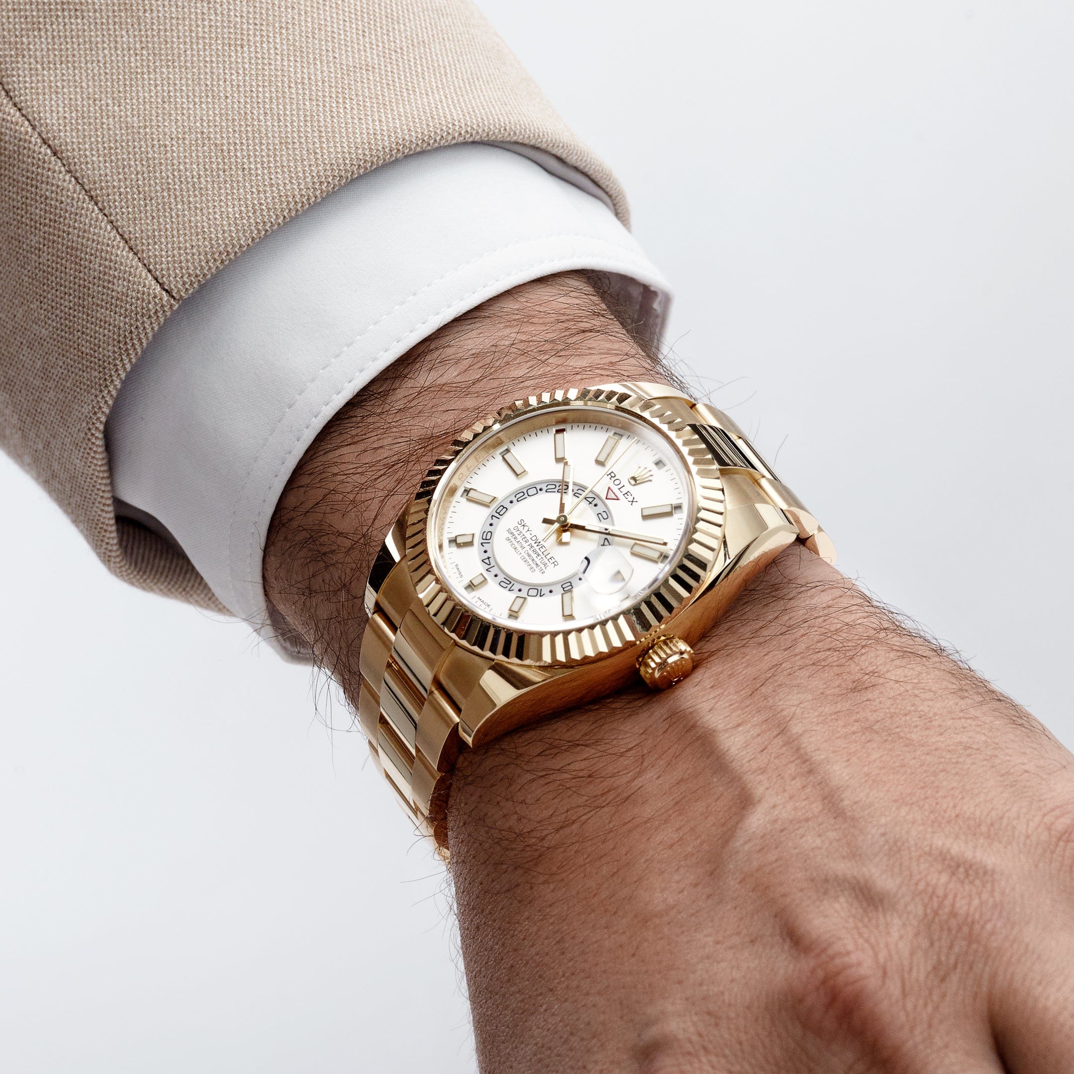 Rolex Sky-Dweller 326938 Yellow Gold White Dial (2022)