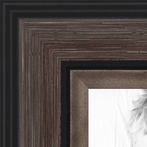 ArtToFrames 18x22 inch Diploma Frame - Framed in Grey and Black Frame with Black and Gold Mats, Comes with Regular Plexi Glass a