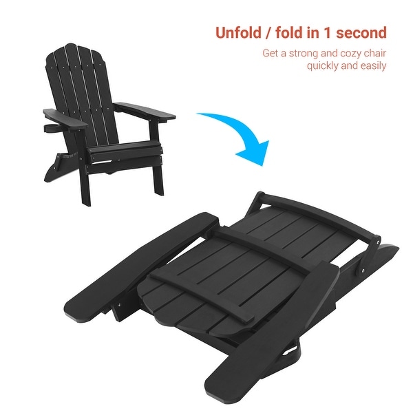 AOOLIMICS Patio Folding Adirondack Chairs Fire Pit Chair