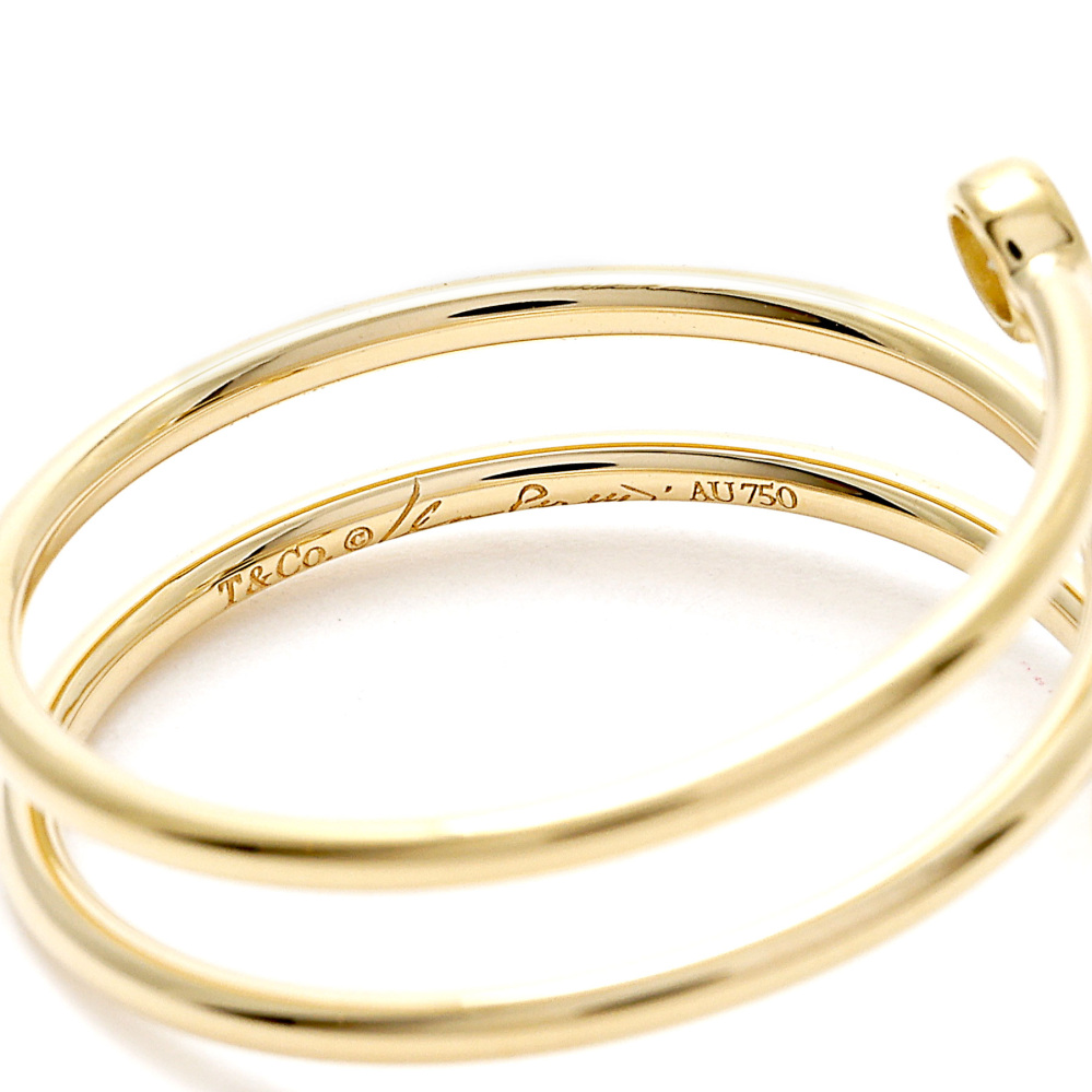 Tiffany & Co. Elsa Peretti Diamond Hoop Ring 18K Yellow Gold 60409129