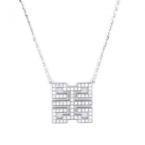 Cartier Wish Knot Necklace 18K White Gold Diamond