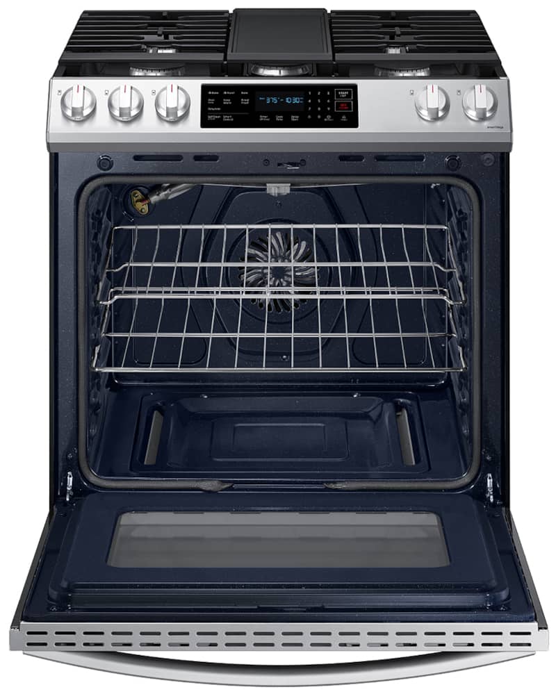 Samsung ADA 6 Cu. Ft. Fingerprint Resistant Stainless Steel Slide-In Gas Range With Convection and Wi-Fi