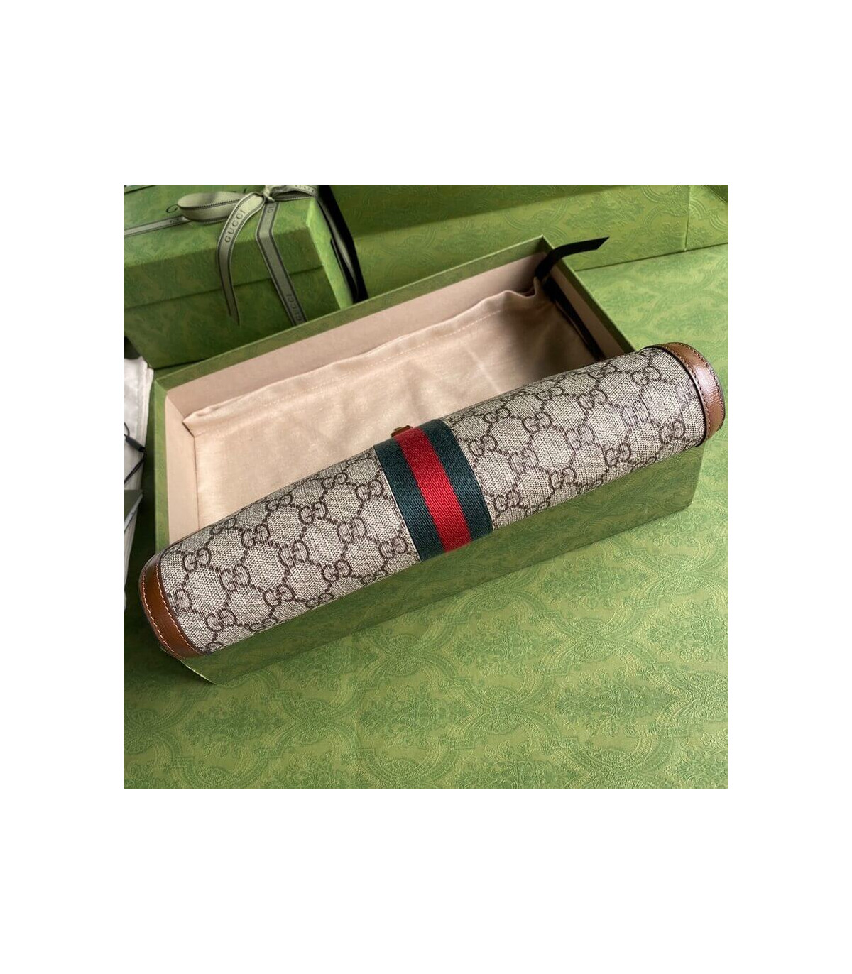 Gucci Jackie GG Coated Canvas Jackie 1961 Pouch Clutch Bag  30.5cm