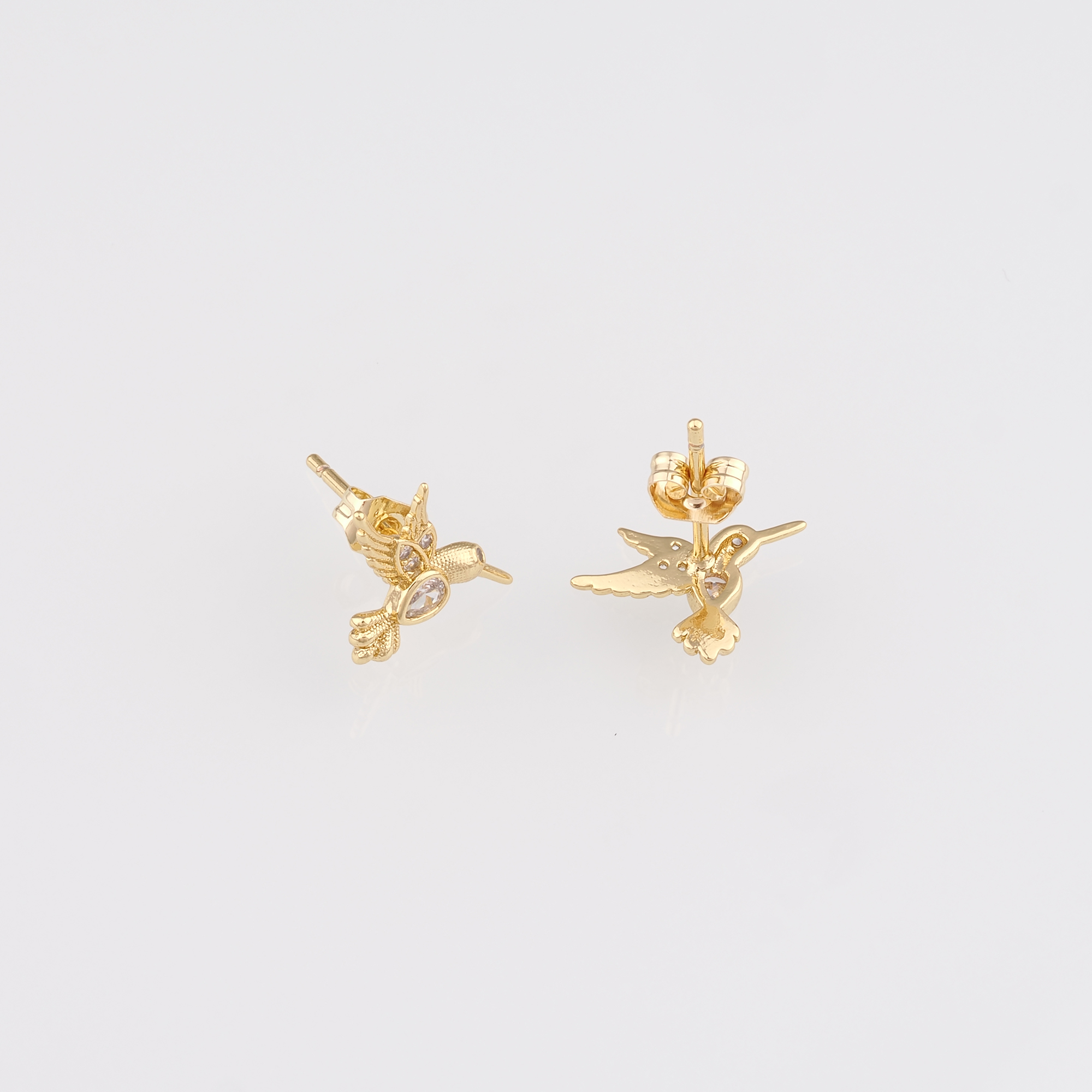 18K Gold Filled Bird Stud Earrings,Dangle Earring,Bird Earrings,Minimalist Earring,Gift for Wife