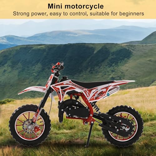 49cc Dirt Bike for Adults & Kids,Kids Dirt Bike Mini Dirt Bikes,2-Stroke Gas Power Motocross Off-Road, Mini Pit Bike with Front Rear Disc Brakes, High-Speed Racing Motorcycle for Kid 40KM/H (blue)