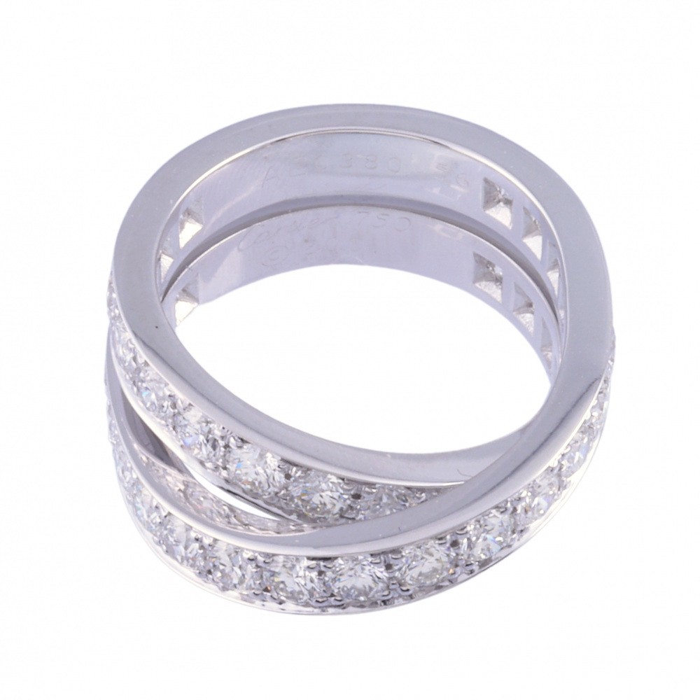 Cartier Paris Ring 18K White Gold Diamond