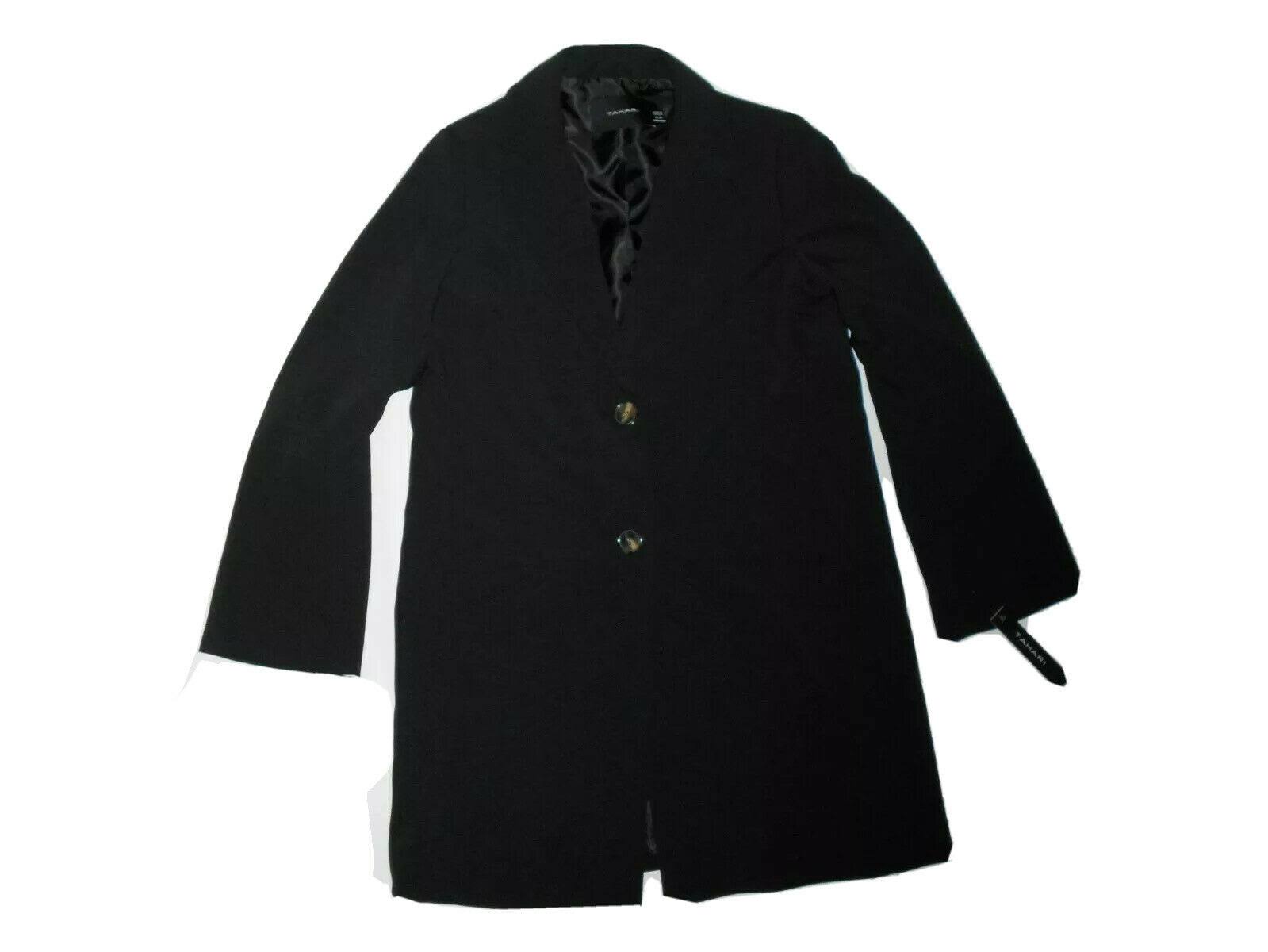 T Tahari Jayden Single-Breasted Coat - Black Xs