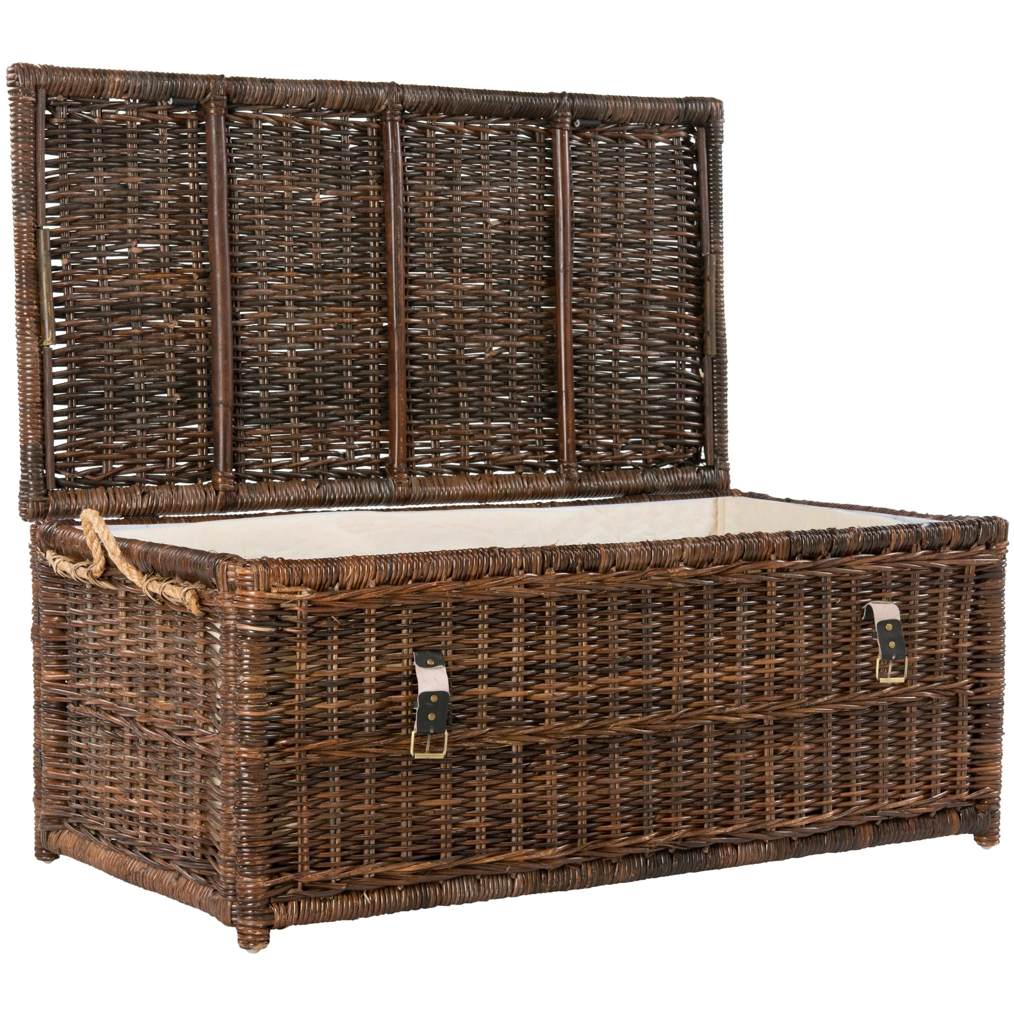 happimess Caden Wicker Storage Trunk - Brown