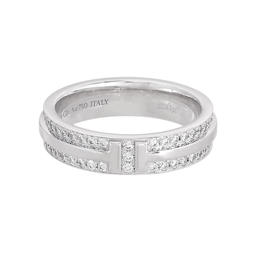 Tiffany & Co. Tiffany T Narrow Ring 18K White Gold Diamond 60151472