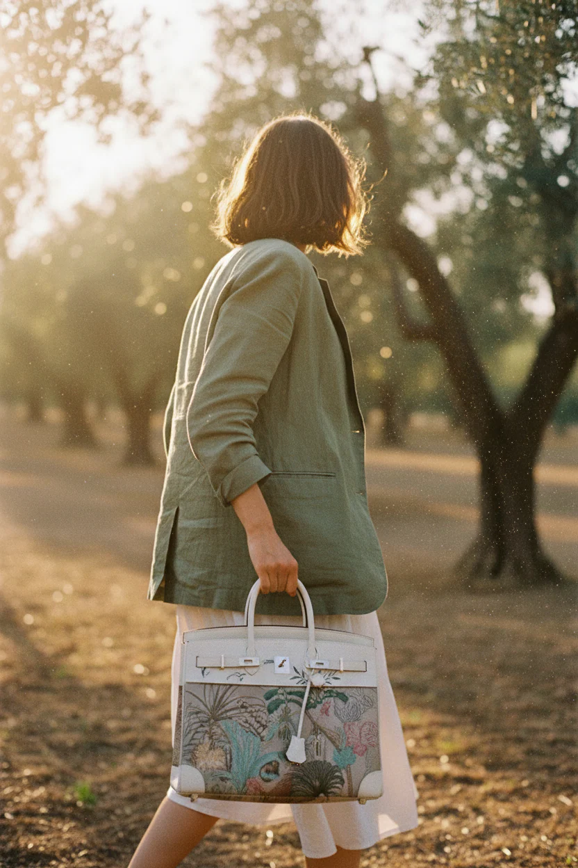 Hermès Birkin 35 Faubourg Tropical Blanc Swift Palladium Hardware