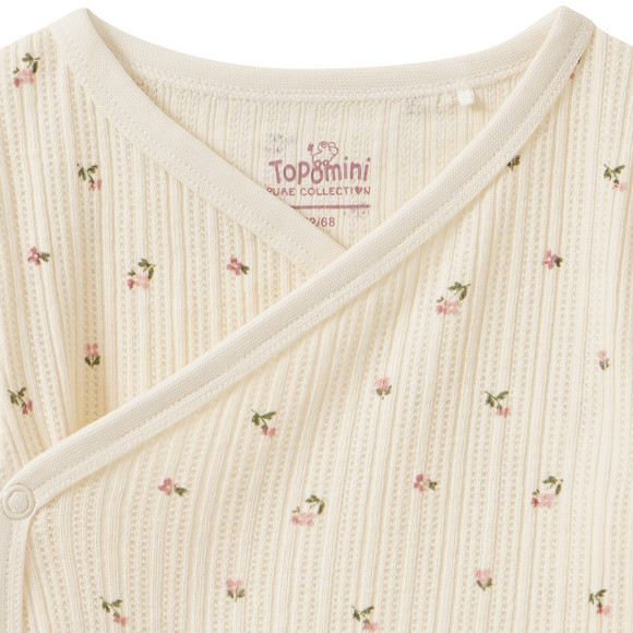 Topomini Pure Collection Newborn Wickelbody mit Blümchen