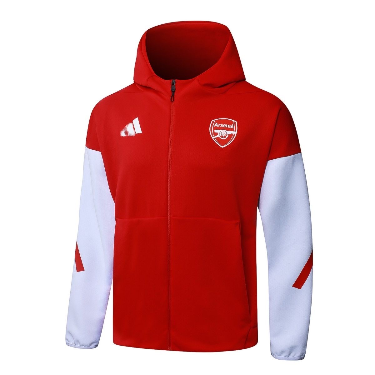Arsenal 25-26 hooded red training sportswear with zipper for appearance