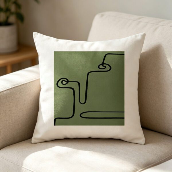 Nordic Abstract Minimalist Line Print Decorative Throw Pillow with Insert