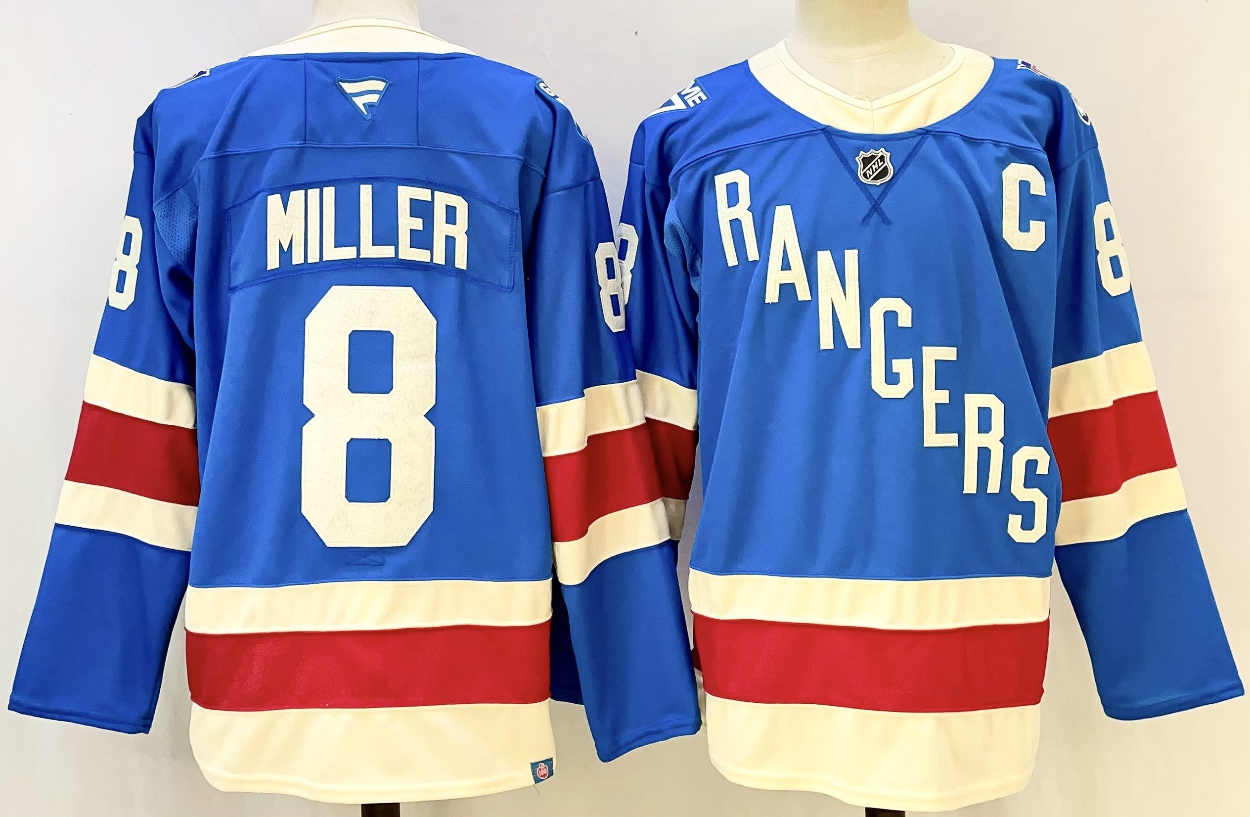 Men's New York Rangers J.T. Miller Fanatics #8 Blue Centennial Breakaway Jersey