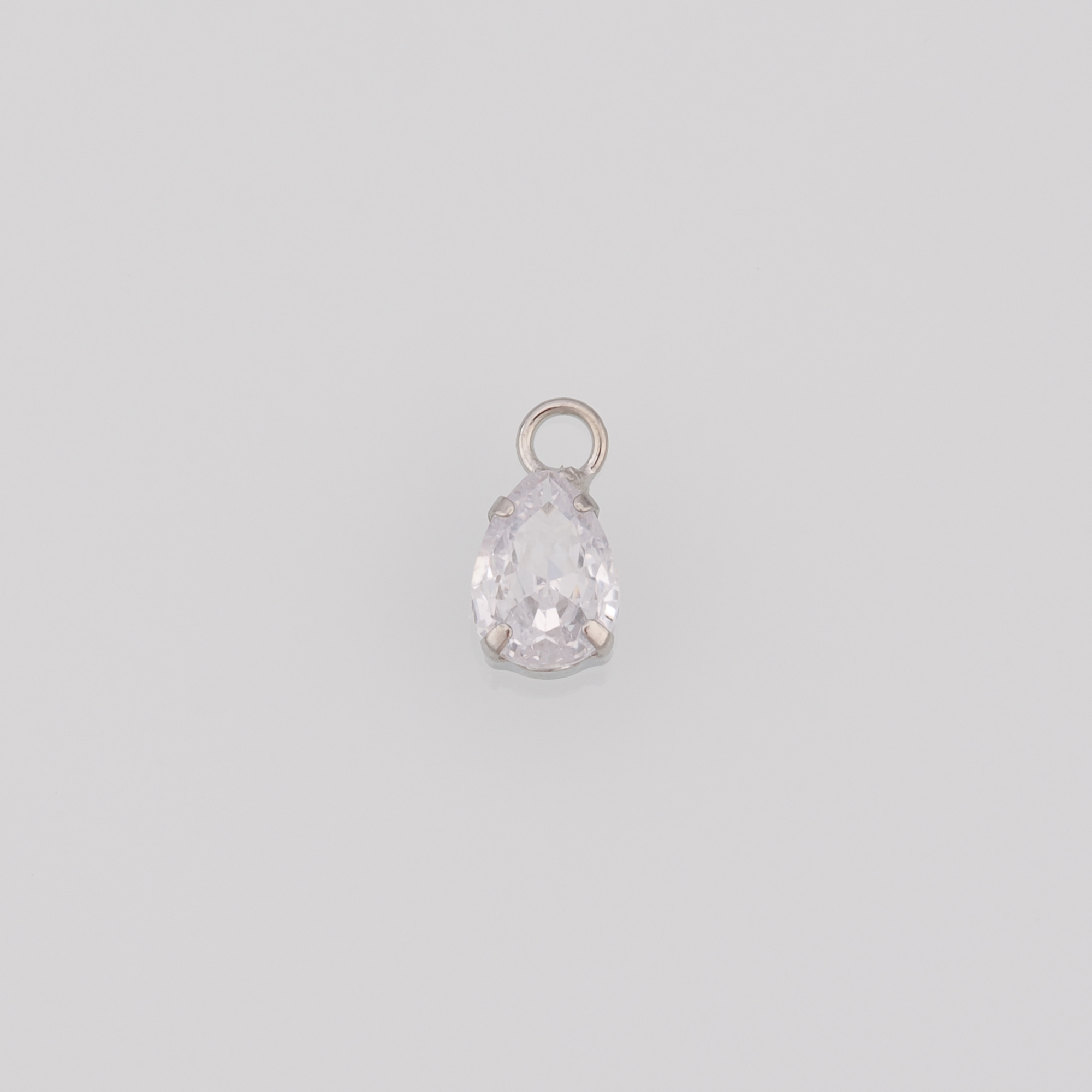 18K Gold Filled Teardrop Pendant,Crystal Teardrop Charm Earrings Necklace for DIY Jewelry Making Supply