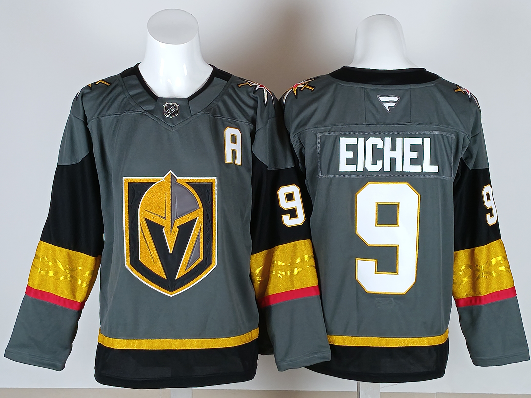 Men's Vegas Golden Knights Jack Eichel #9 Fanatics Gray Player Jersey
