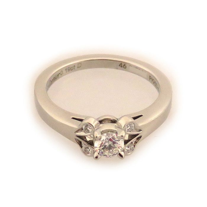 Cartier Ballerina PT950 Ring E Platinum Diamond