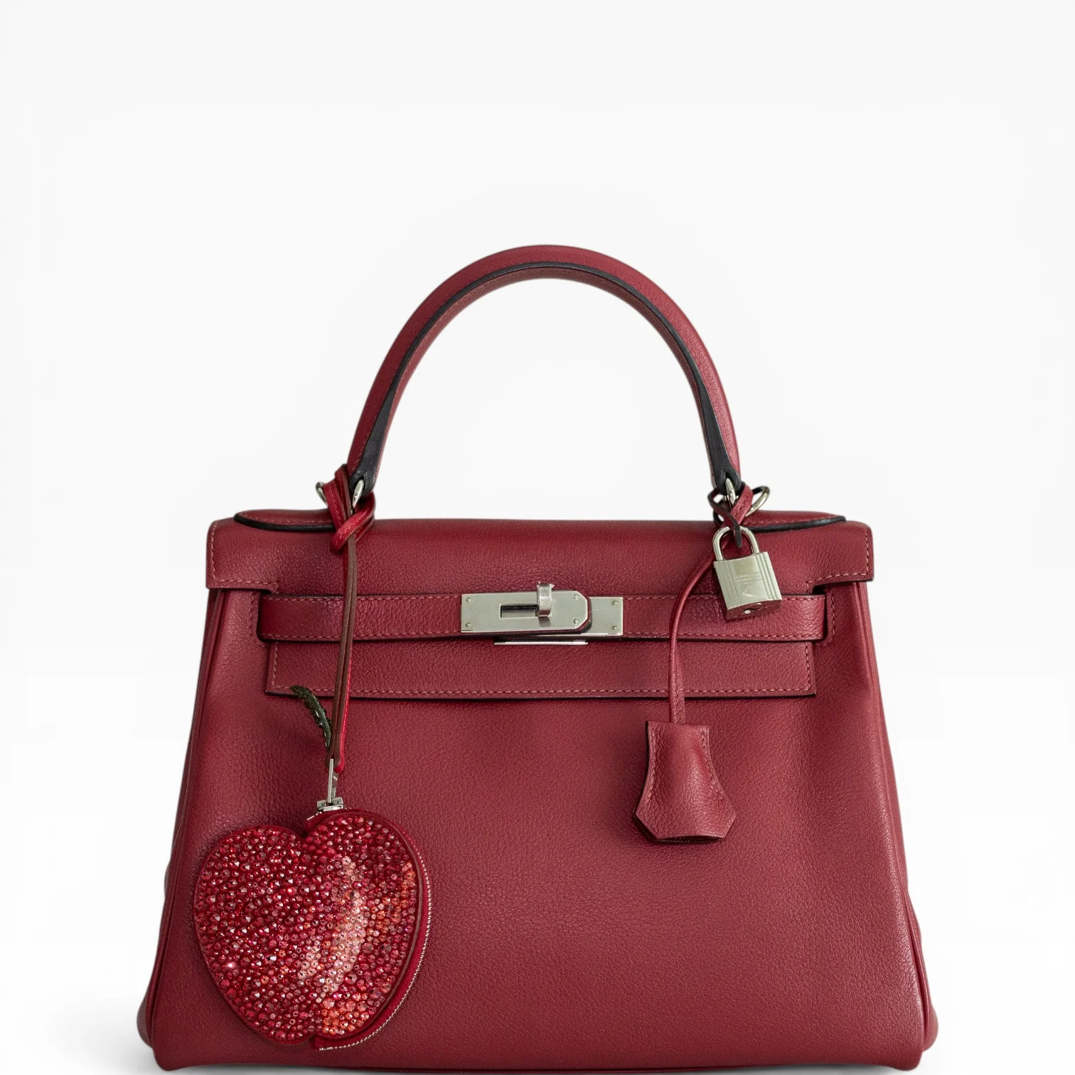 Hermès Kelly 28 Retourne Rubis Evergrain Palladium Hardware