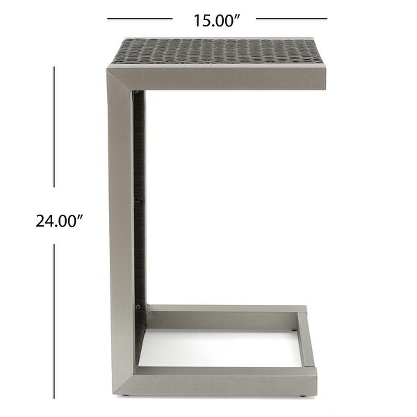 Lightweight and Stable Frame With Clean,Precise Lines Side Table Finished with a Sleek Aluminum Frame
