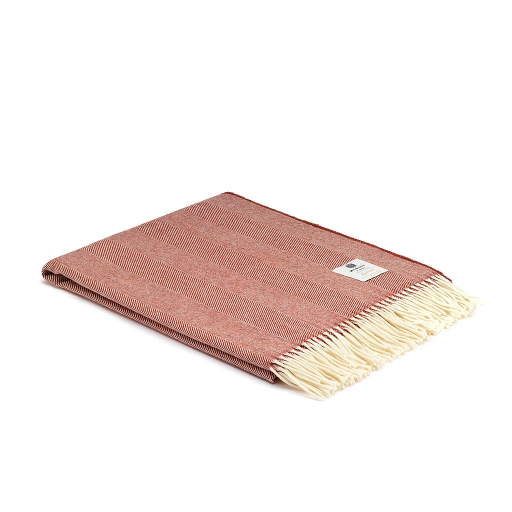 Tabasco Herringbone Merino Lambswool Blanket