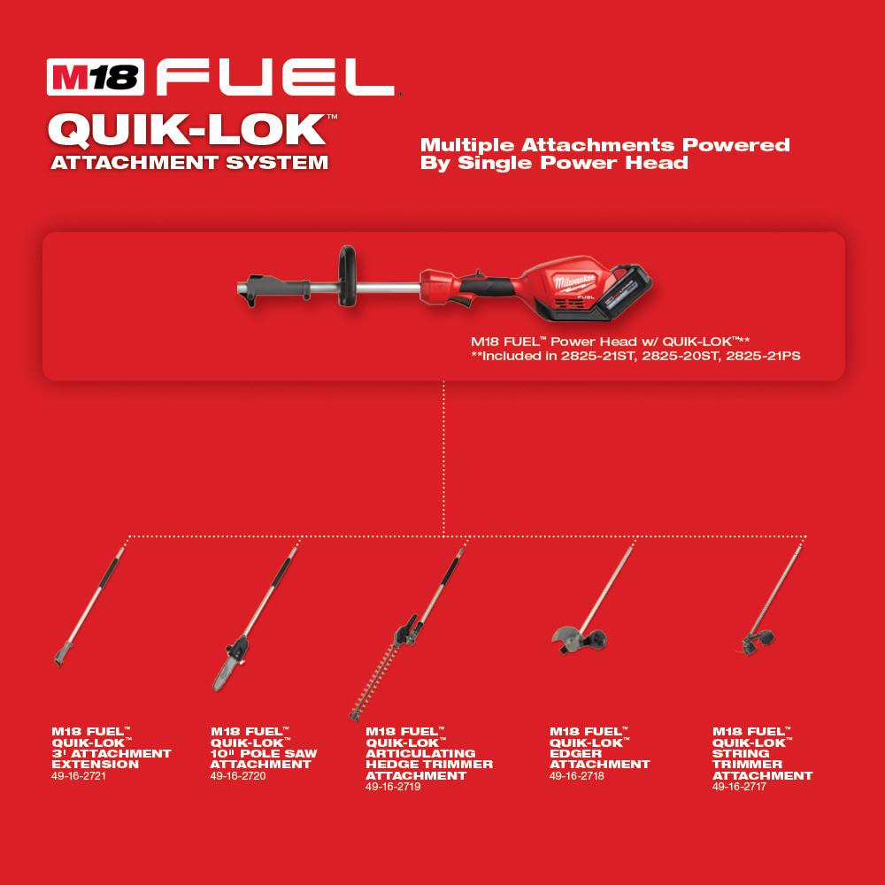 Milwaukee M18 FUEL 10 Pole Saw Kit with QUIK LOK Reconditioned