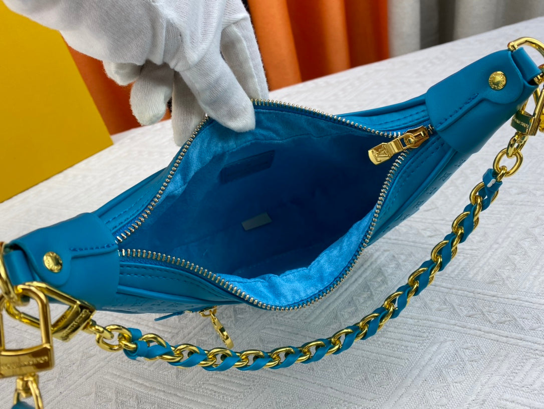 Louis Vuitton Loop Baguette Bag Blue 23Cm M22593