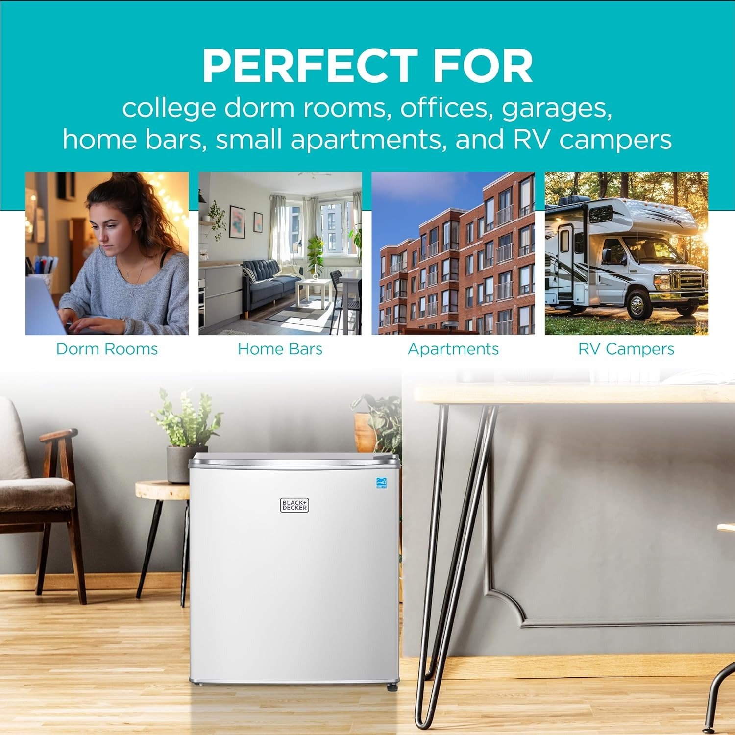 1.7 Cu.Ft Compact Mini Fridge with Chiller Compartment ENERGY STAR White
