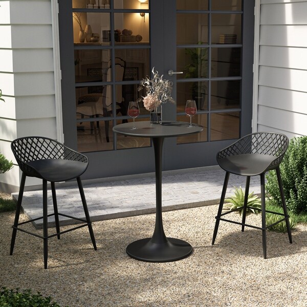 Kurv 3Piece Counter Height Bistro Set,Weather Resistant,Indoor/Outdoor