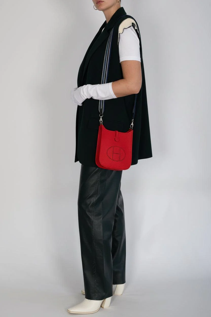 Hermès Evelyne 16 TPM Rouge Radieux Clemence Palladium Hardware