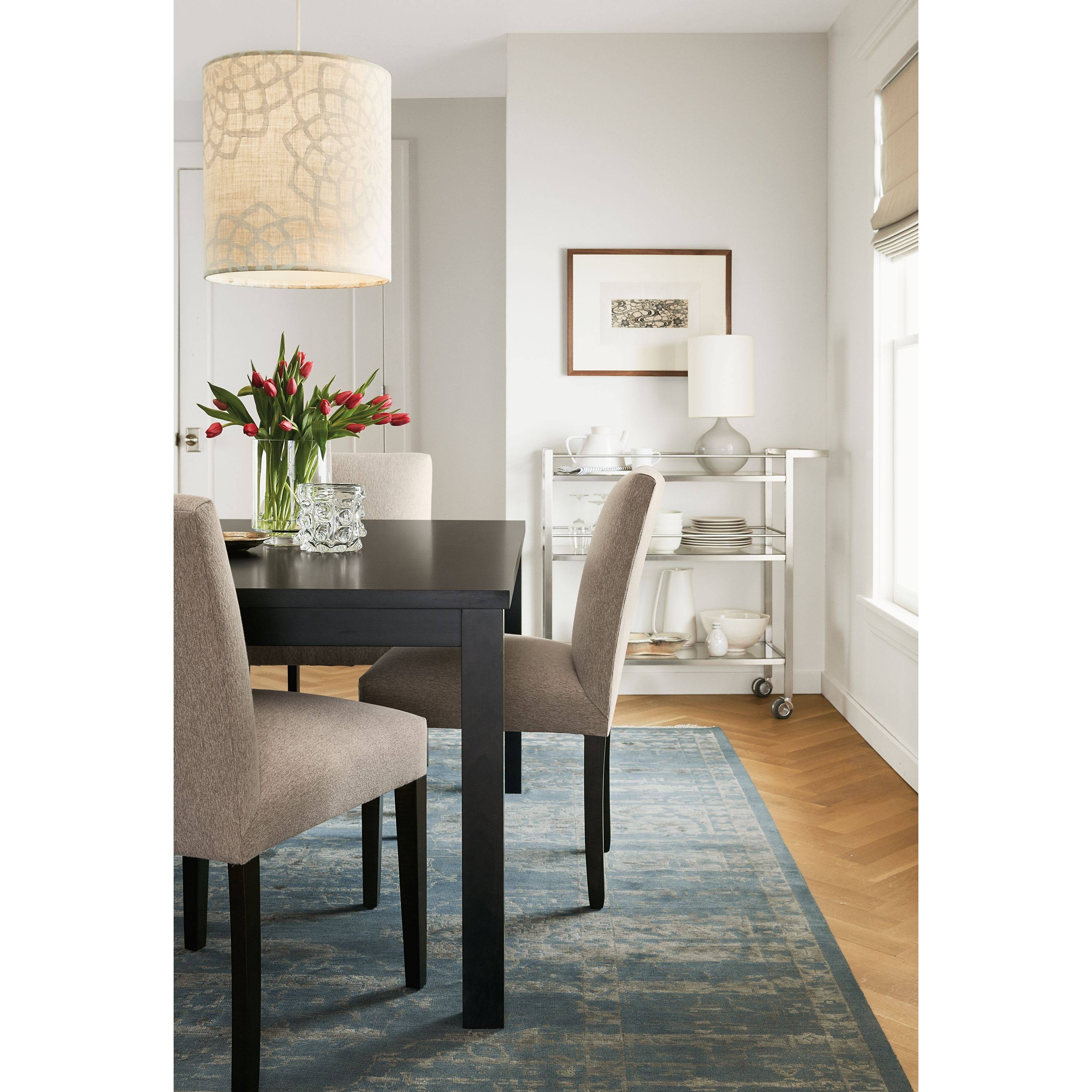 Room u0026 Board | Modern Peyton Side Chair in Flint Oatmeal w/ Charcoal Legs Brown Grey - Fade-resistant Fabric