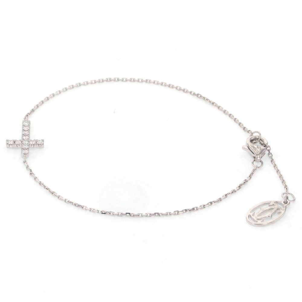 Cartier Symbol Blessed Red Cross K18WG White Gold Bracelet Diamond