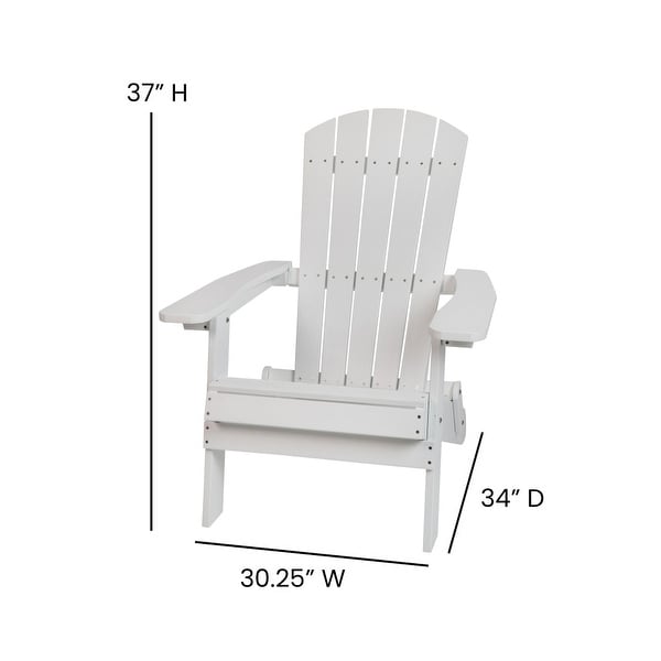 AllWeather Poly Resin Folding Adirondack Chair