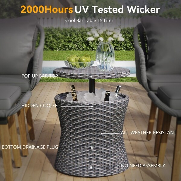 5 Pieces Patio Furniture Chair Sets,Patio Conversation Set