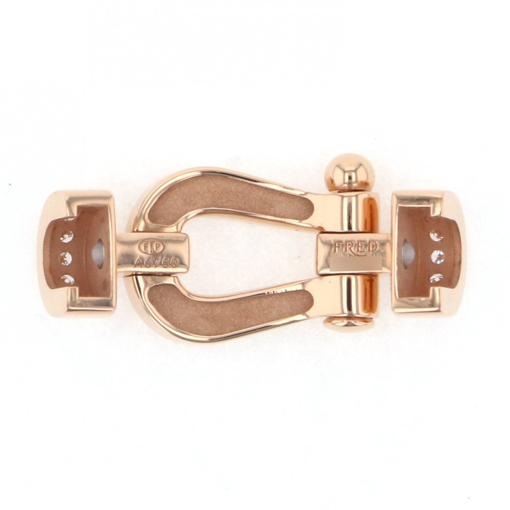 FRED Buckle Force 10 (mm) Half Diamond Pg Pink Gold Accessory 0B0074