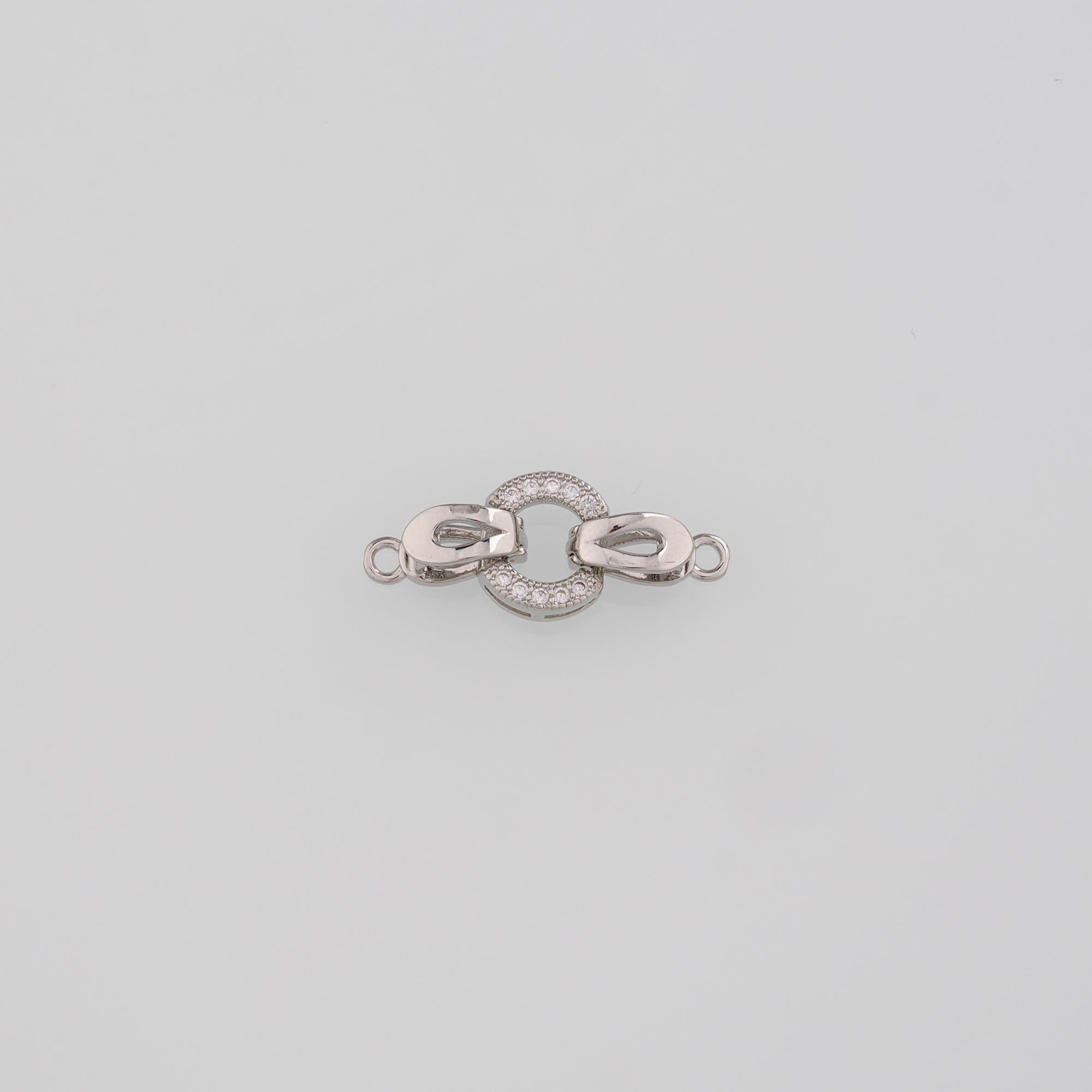 18K Gold Filled End Clasp,Hook Clasps,CZ Connector End Cap Clasp for DIY Jewelry Necklace Bracelet