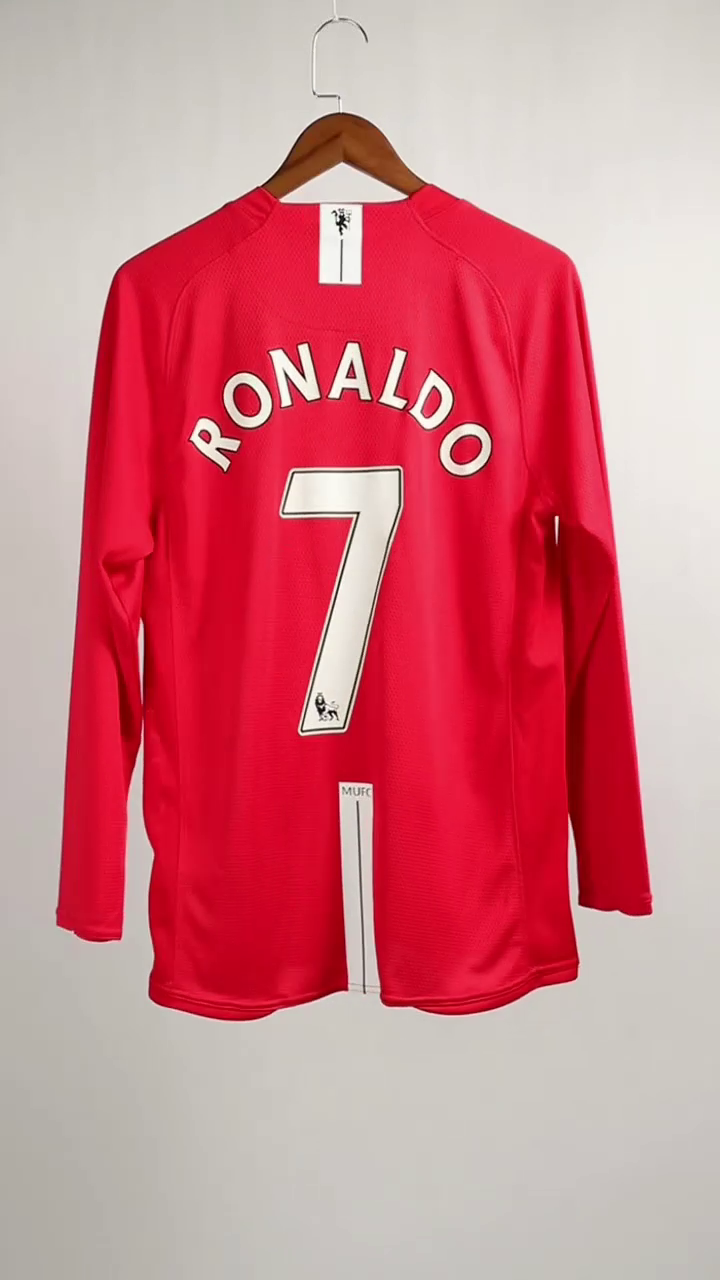 Retro Soccer Jersey SCHOLES #18 Manchester United Home Long Sleeve 2007/08