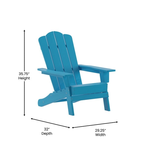 Set of 4 AllWeather Adirondack Chairs with Cupholders