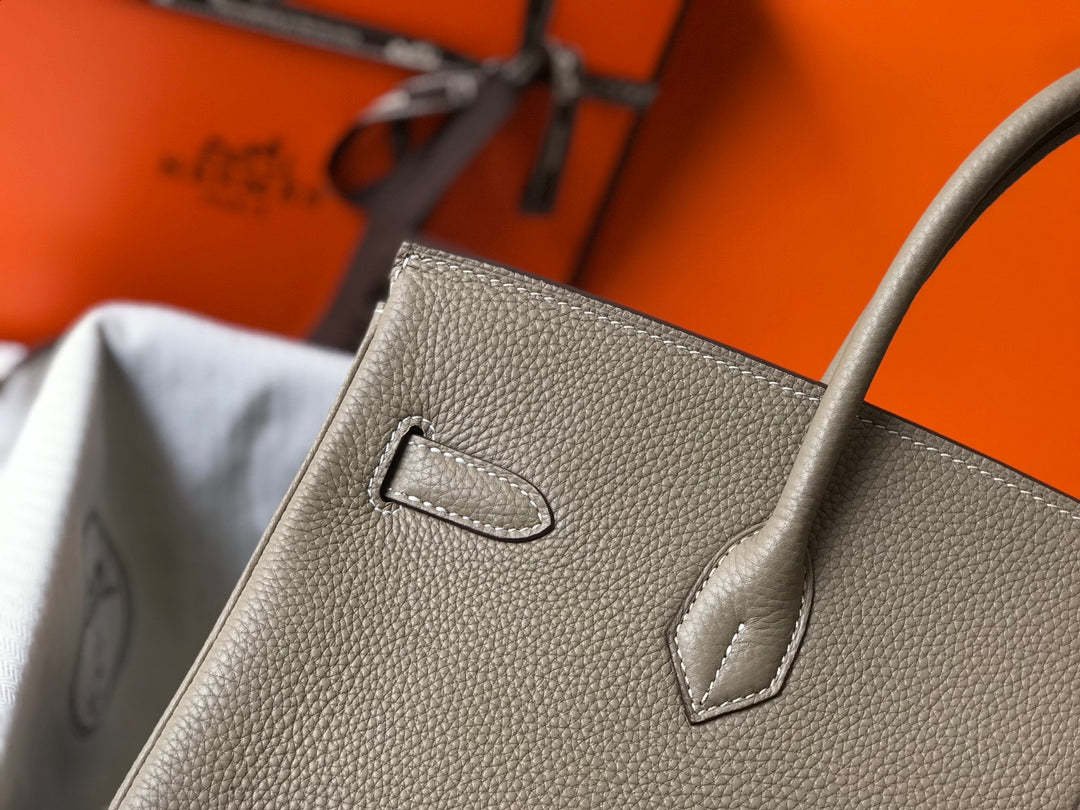 Hermes Birkin 35Cm Bag Khaki Togo Gold Hardware