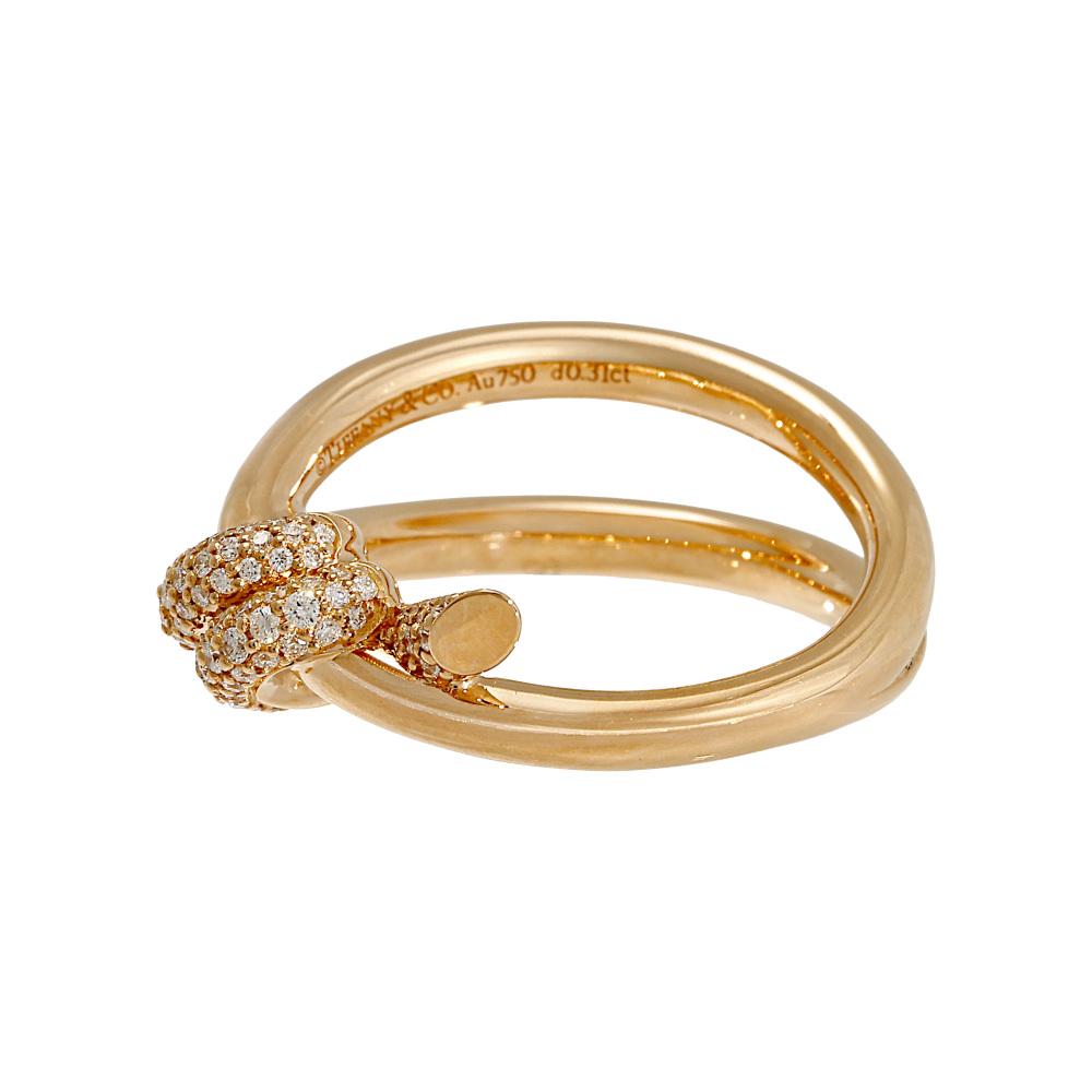 Tiffany & Co. Knot Ring 18K Rose Gold Diamond 69526195