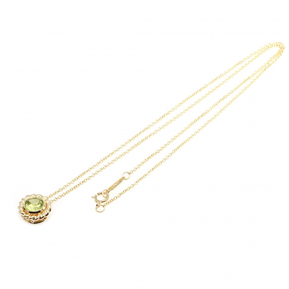 Tiffany & Co. Tiffany Peridot Necklace K18YG Yellow Gold Accessory