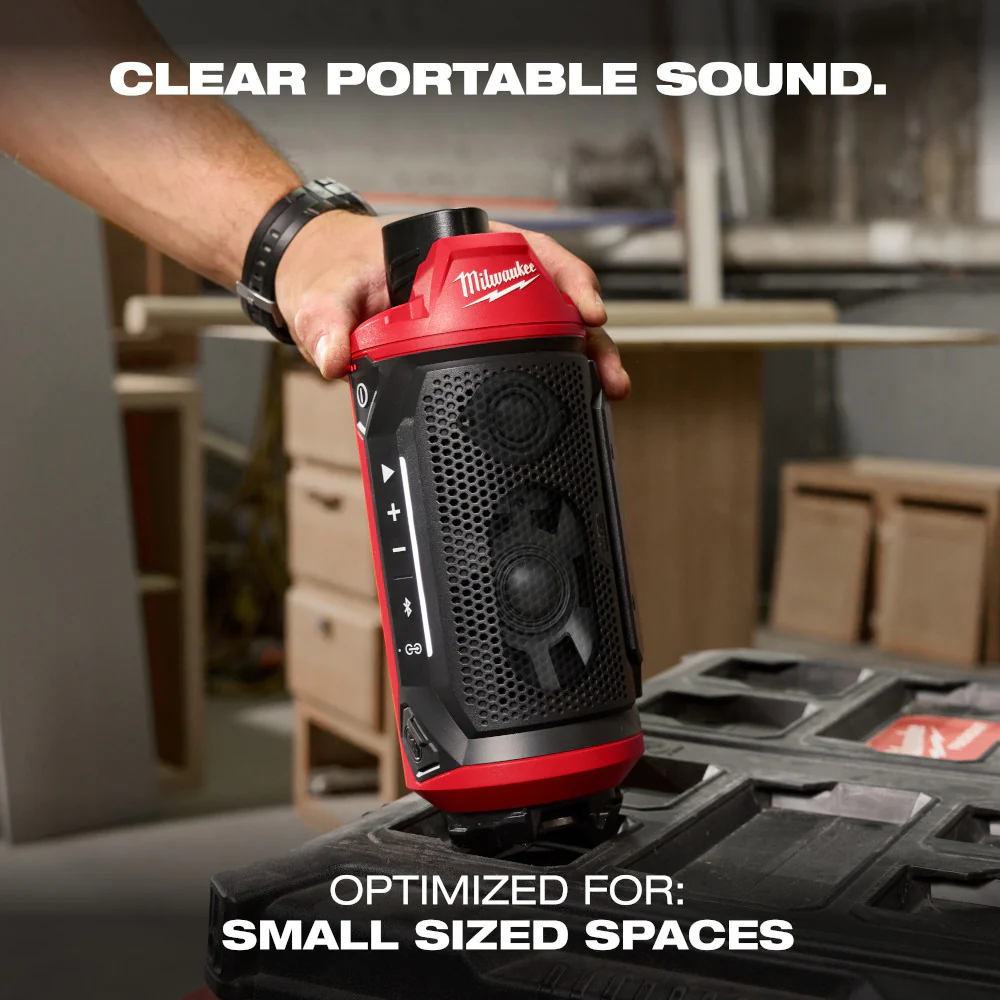 Milwaukee 2955-20 M12 12V PACKOUT Cordless Bluetooth Jobsite Speaker - Bare Tool