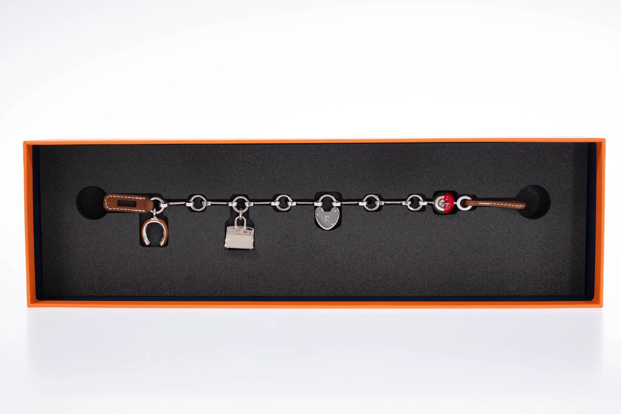 Hermès Bijou de Birkin Charm Gold Leather Palladium Hardware